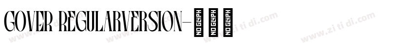 GOVER RegularVersion字体转换